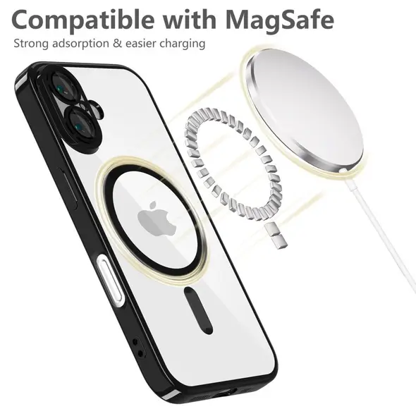 Etui Tech-Protect MagFlex MagSafe Apple iPhone 16e Shiny Black