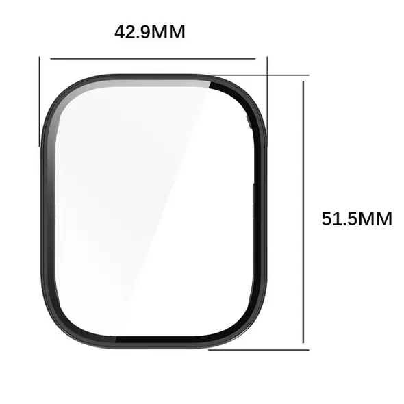 Etui ze szkłem do zegarka Bizon Case+Glass Watch do Xiaomi Redmi Watch 5 Active czarne