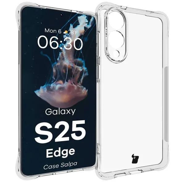 Elastyczne etui Bizon Case Salpa do Samsung Galaxy S25 Edge przezroczyste