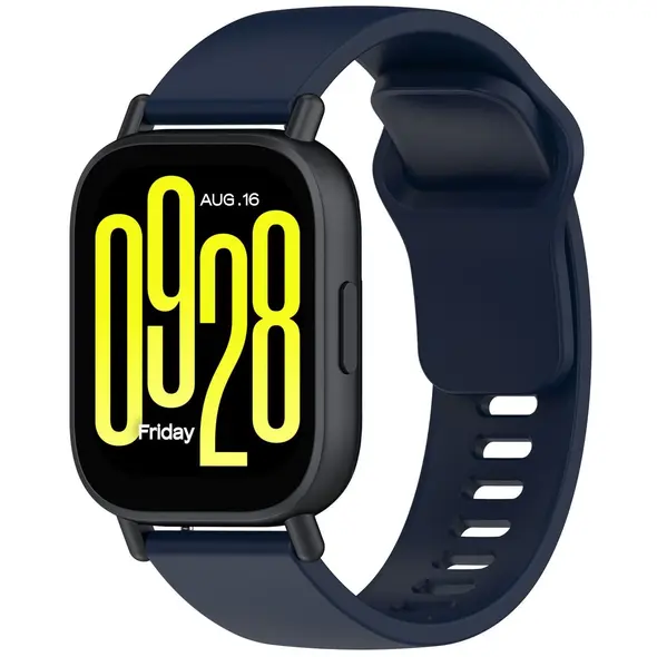 Silikonowy pasek Bizon Strap Watch Silicone do Xiaomi Redmi Watch 5 Lite / 5 Active granatowy