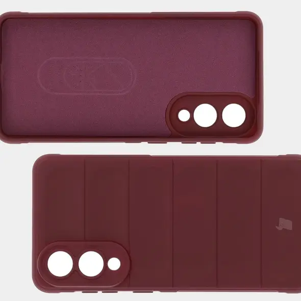 Pancerne etui Bizon Case Tur do Samsung Galaxy S25 Edge burgundowe