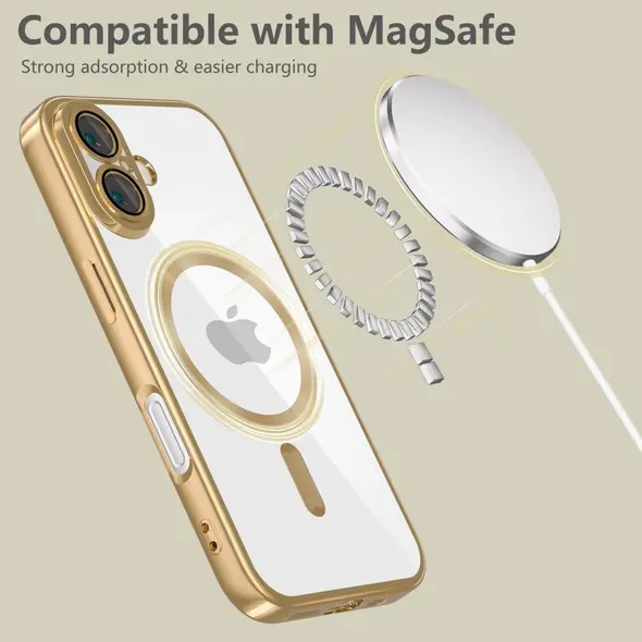 Etui Tech-Protect MagFlex MagSafe Apple iPhone 16e Shiny Gold