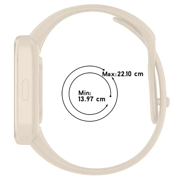 Pasek Bizon Strap Watch Dots do Xiaomi Redmi Watch 3 Active beżowy