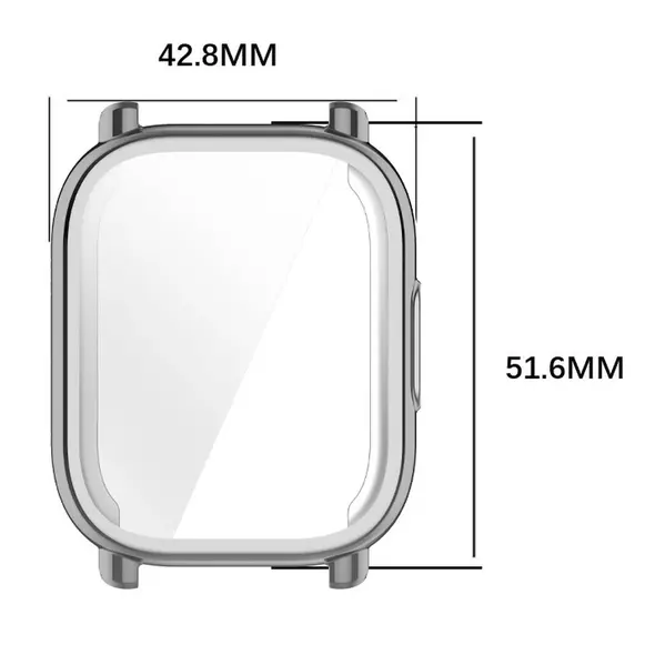 Etui z osłoną ekranu Bizon Case Watch Felipe do Xiaomi Redmi Watch 5 Active srebrne