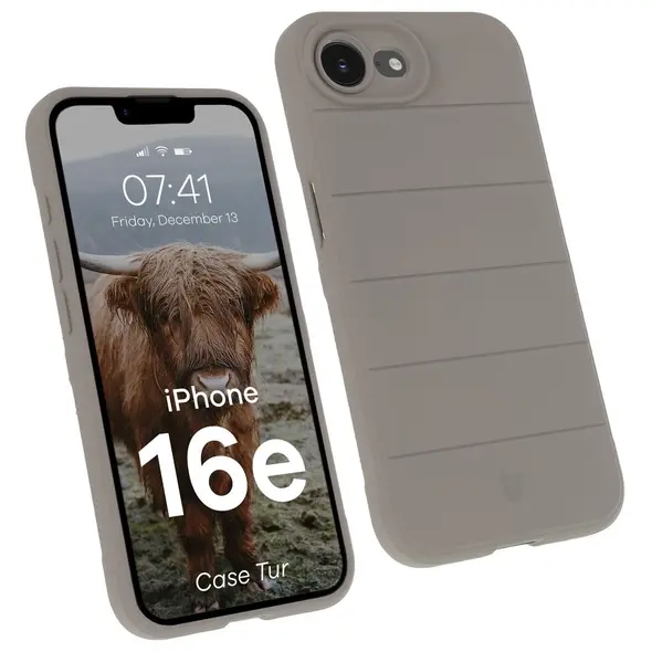 Pancerne etui Bizon Case Tur do Apple iPhone 16e jasnoszare