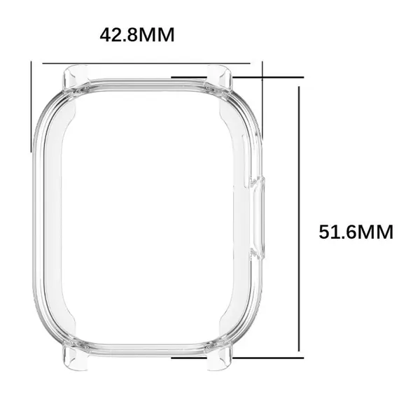 Etui z osłoną ekranu Bizon Case Watch Felipe do Xiaomi Redmi Watch 5 Active przeźroczyste
