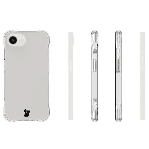 Etui + 2x szkło na ekran + 1x szkło na obiektyw Bizon Case Clear Pack do Apple iPhone 16e