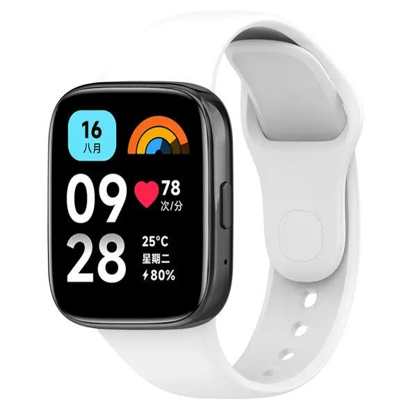 Pasek Bizon Strap Watch Dots do Xiaomi Redmi Watch 3 Active biały