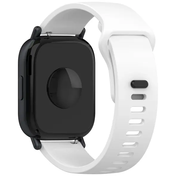 Silikonowy pasek Bizon Strap Watch Silicone do Xiaomi Redmi Watch 5 Lite / 5 Active biały