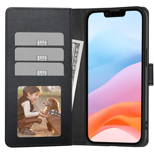 Etui z klapką Tech-Protect Wallet Apple iPhone 16e Matte Black