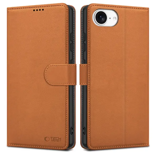 Etui z klapką Tech-Protect Wallet Apple iPhone 16e Saddle Brown