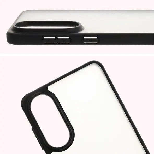 Etui Bizon Case Angelo do Samsung Galaxy S25 Edge przydymione z czarną ramką
