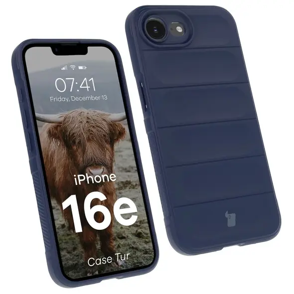 Pancerne etui Bizon Case Tur do Apple iPhone 16e granatowe