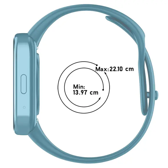 Pasek Bizon Strap Watch Dots do Xiaomi Redmi Watch 3 Active błękitny