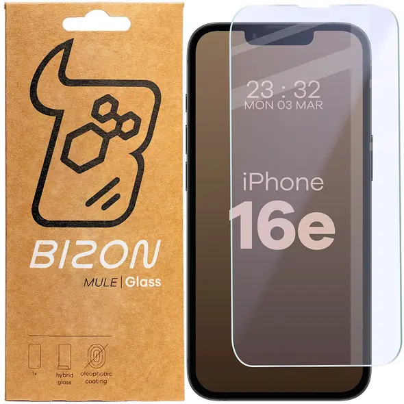 Elastyczne szkło hybrydowe Bizon Glass Mule do Apple iPhone 16e / 14 / 13 / 13 Pro
