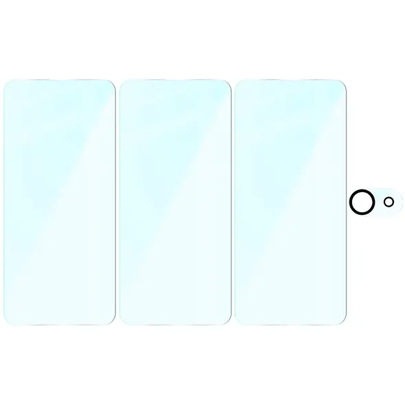 3x szkło na ekran + szkło na aparat Bizon Glass Clear 2 Pack do Apple iPhone 16e