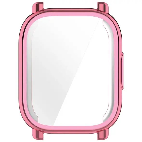 Etui z osłoną ekranu Bizon Case Watch Felipe do Xiaomi Redmi Watch 5 Active różowe