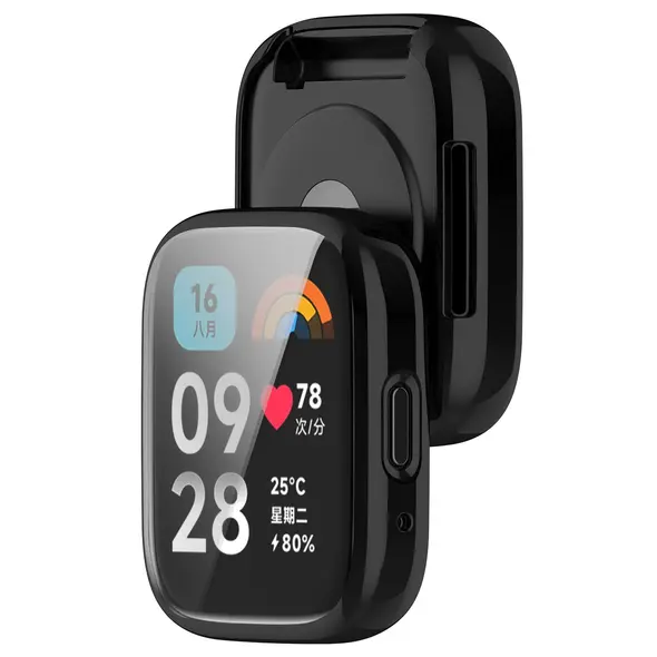 Etui z osłoną ekranu Bizon Case Watch Felipe do Xiaomi Redmi Watch 3 Active czarne