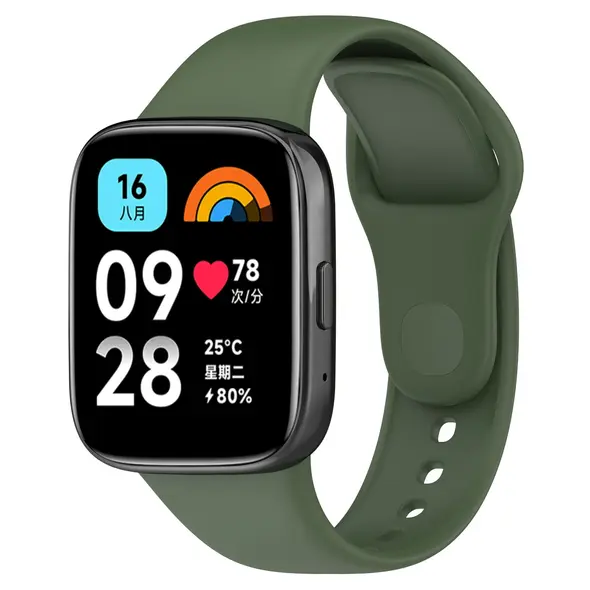 Pasek Bizon Strap Watch Dots do Xiaomi Redmi Watch 3 Active ciemnozielony