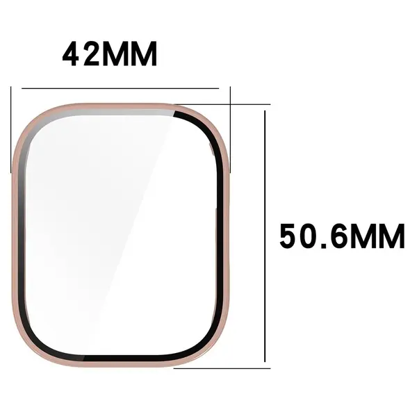 Etui ze szkłem do zegarka Bizon Case+Glass Watch do Xiaomi Redmi Watch 5 Lite różowe