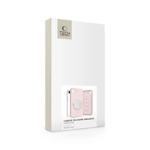 Etui Tech-Protect Liquid Silicone MagSafe Apple iPhone 16e Pink Pearl