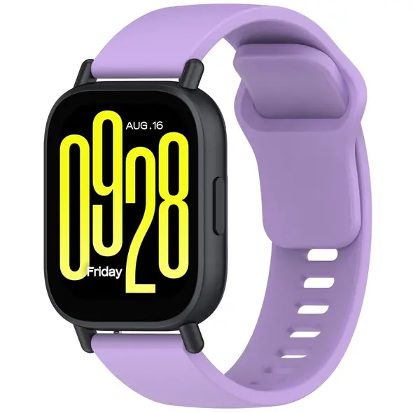 Silikonowy pasek Bizon Strap Watch Silicone do Xiaomi Redmi Watch 5 Lite / 5 Active fioletowy