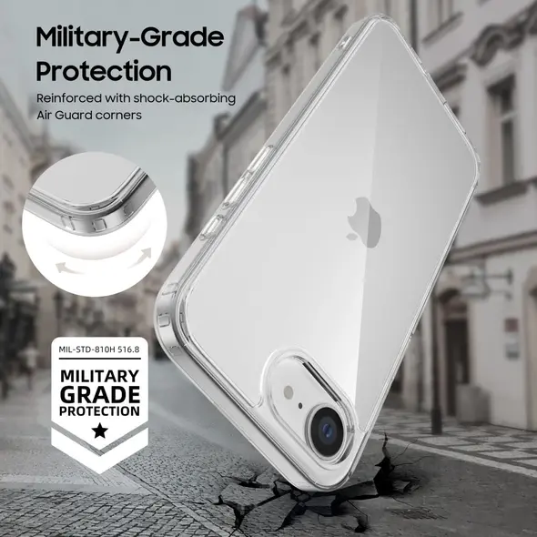 Etui Tech-Protect Flexair Hybrid Apple iPhone 16e Clear