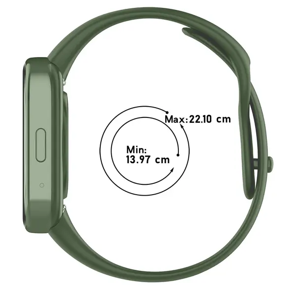 Pasek Bizon Strap Watch Dots do Xiaomi Redmi Watch 3 Active ciemnozielony