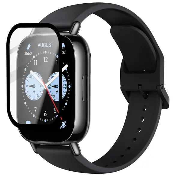 Szkło hybrydowe Bizon Glass Watch Edge Hybrid do Xiaomi Redmi Watch 5 Lite czarne