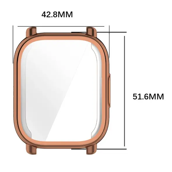 Etui z osłoną ekranu Bizon Case Watch Felipe do Xiaomi Redmi Watch 5 Active różowozłote