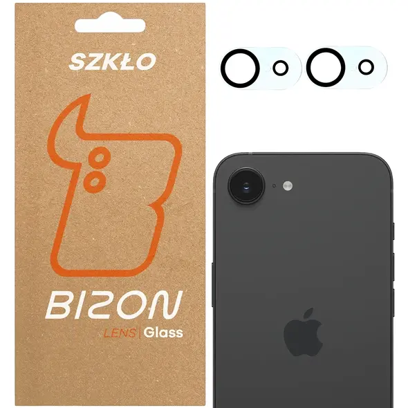 Szkło na aparat Bizon Glass Silk Lens do Apple iPhone 16e [2 PACK]