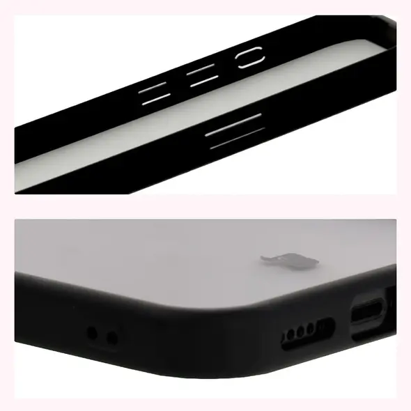 Etui Bizon Case Angelo do Apple iPhone 16e przydymione z czarną ramką