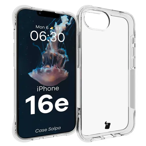 Elastyczne etui Bizon Case Salpa do Apple iPhone 16e przezroczyste