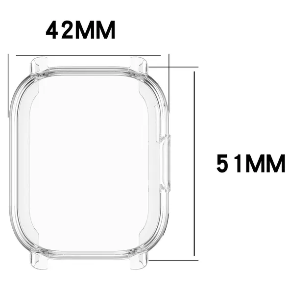 Etui z osłoną ekranu Bizon Case Watch Felipe do Xiaomi Redmi Watch 5 Lite przeźroczyste