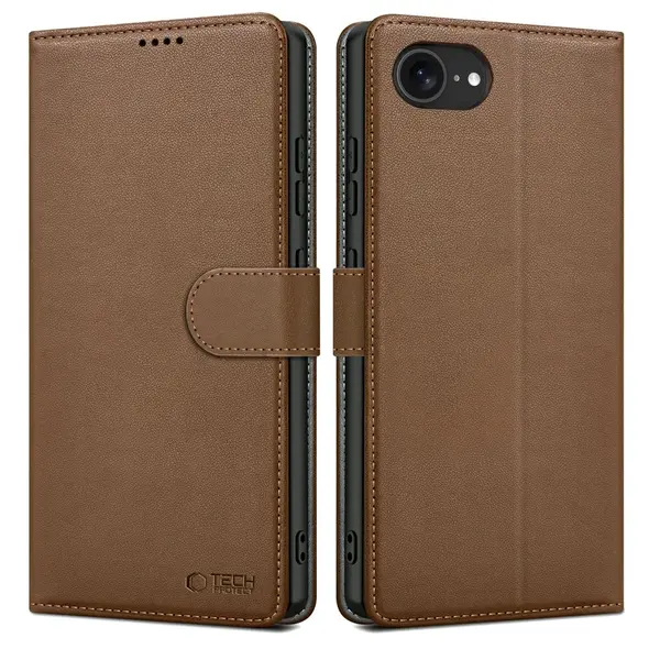 Etui z klapką Tech-Protect Wallet Apple iPhone 16e Brown