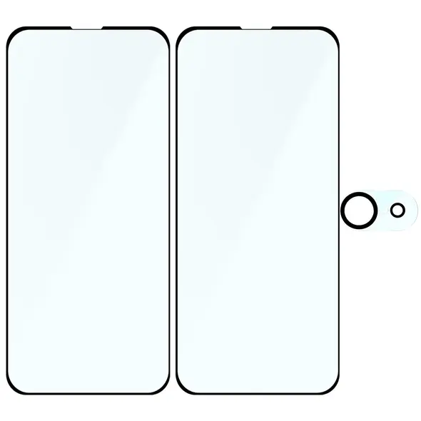 2x szkło na ekran + 1x szkło na aparat Bizon Edge 2 Pack do Apple iPhone 16e
