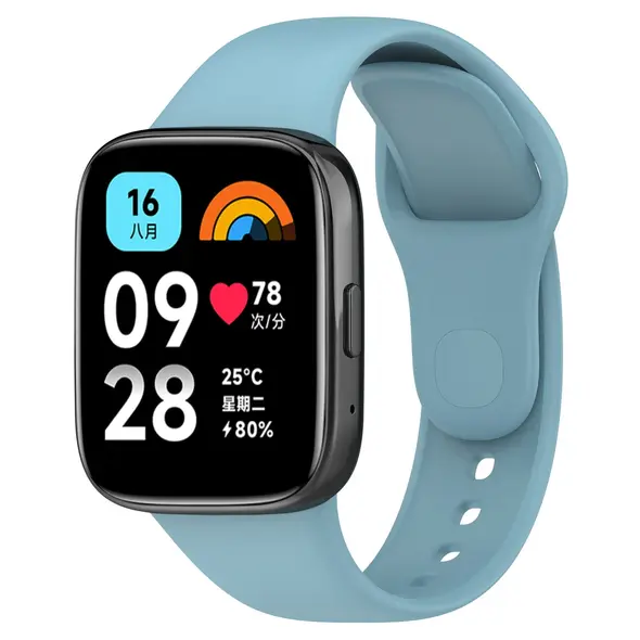 Pasek Bizon Strap Watch Dots do Xiaomi Redmi Watch 3 Active błękitny