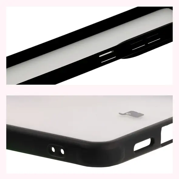 Etui Bizon Case Angelo do Samsung Galaxy S25 Edge przydymione z czarną ramką