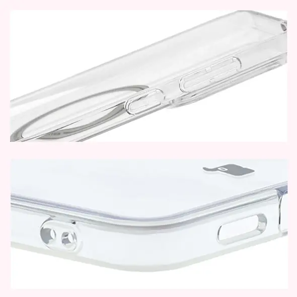 Etui z pierścieniem magnetycznym Bizon Case CrystalO do Samsung Galaxy S25 Edge przezroczyste