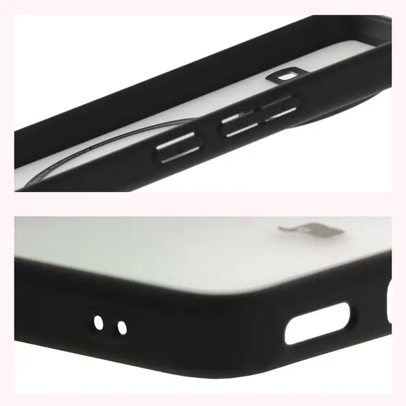 Etui z pierścieniem magnetycznym Bizon Case MatteO do Xiaomi Poco F7 Ultra przydymione-czarne