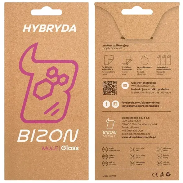 Elastyczne szkło hybrydowe Bizon Glass Mule do Xiaomi POCO F7 Ultra