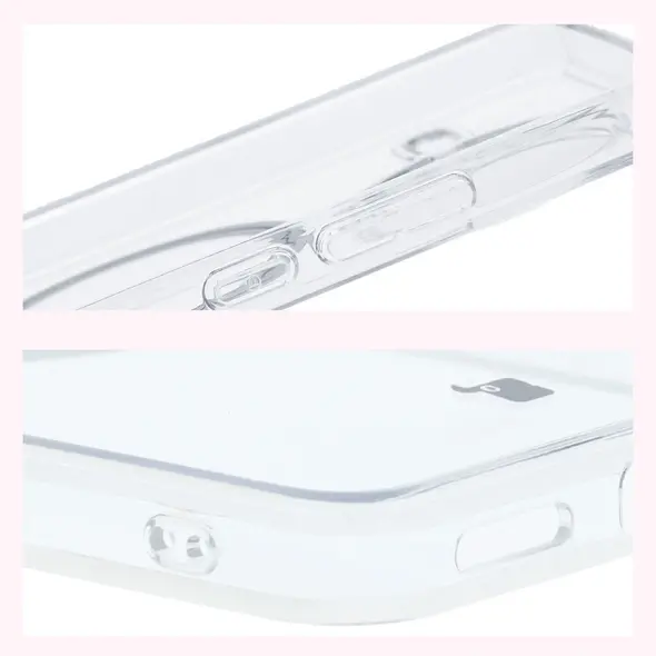 Etui z pierścieniem magnetycznym Bizon Case CrystalO do Xiaomi POCO F7 Pro przezroczyste