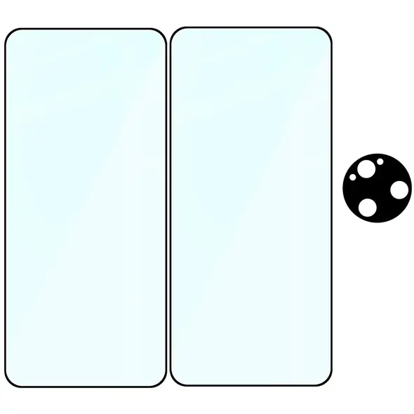 2x szkło na ekran + 1x na aparat Bizon Edge 2 Pack do Xiaomi Poco F7 Ultra
