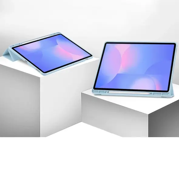 Etui z klapką Bizon Case Tab Lizard do Samsung Galaxy Tab S10 FE+ Plus błękitne