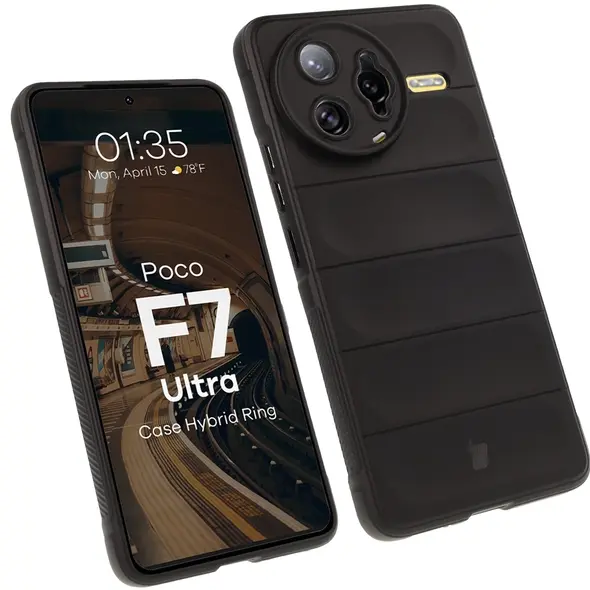 Pancerne etui Bizon Case Tur do Xiaomi Poco F7 Ultra czarne