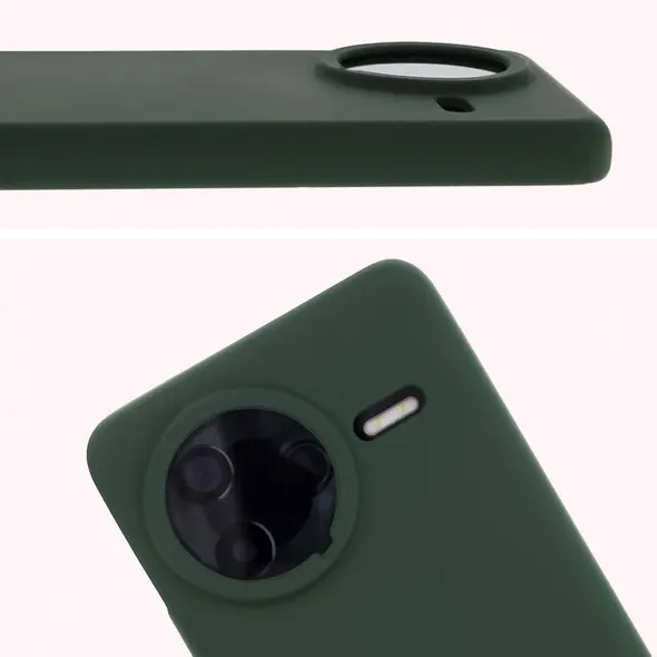 Silikonowe etui Bizon Soft Case do Xiaomi POCO F7 Ultra ciemnozielone
