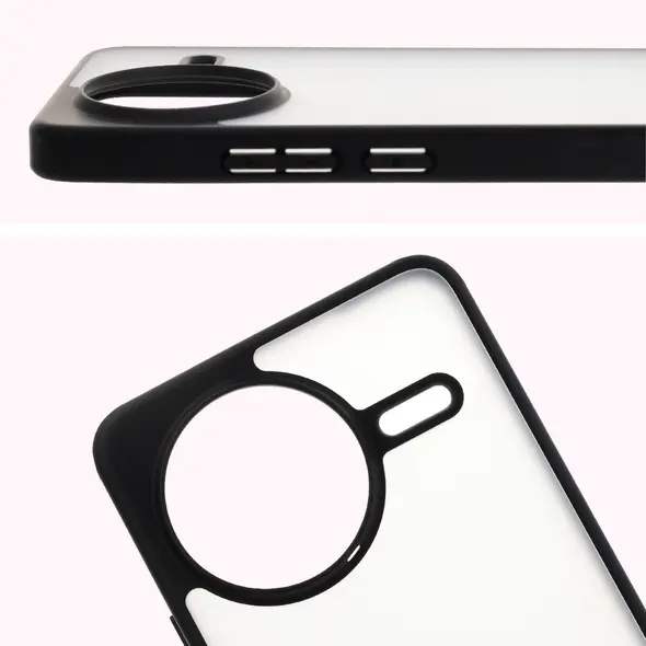 Etui Bizon Case Angelo do Xiaomi Poco F7 Ultra przydymione z czarną ramką