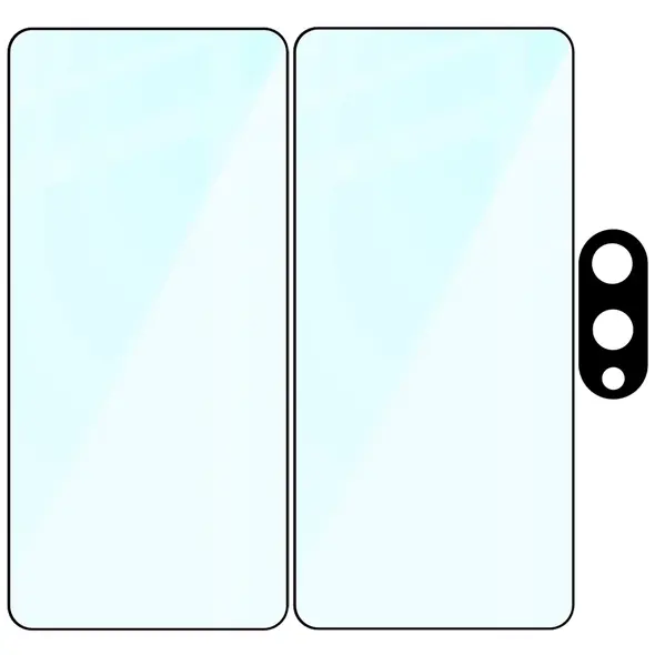 2x Szkło na ekran + szkło na aparat BIZON Edge Pack do Samsung Galaxy S25 Edge
