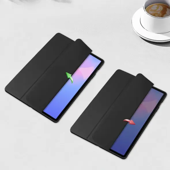 Etui z klapką Bizon Case Tab Clear Matt do Samsung Galaxy Tab S10 FE+ Plus czarne