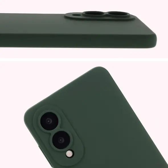 Silikonowe etui Bizon Soft Case do Samsung Galaxy S25 Edge ciemnozielone